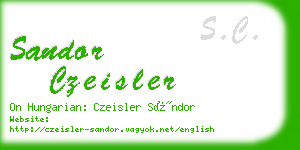 sandor czeisler business card